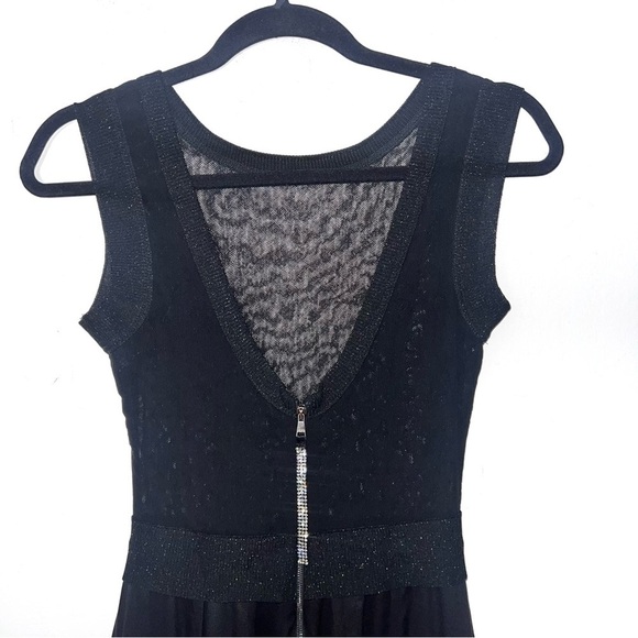 Dolce & Gabbana Black Sparkly Sheer Satin Skirt Mini Dress - Picture 9 of 16